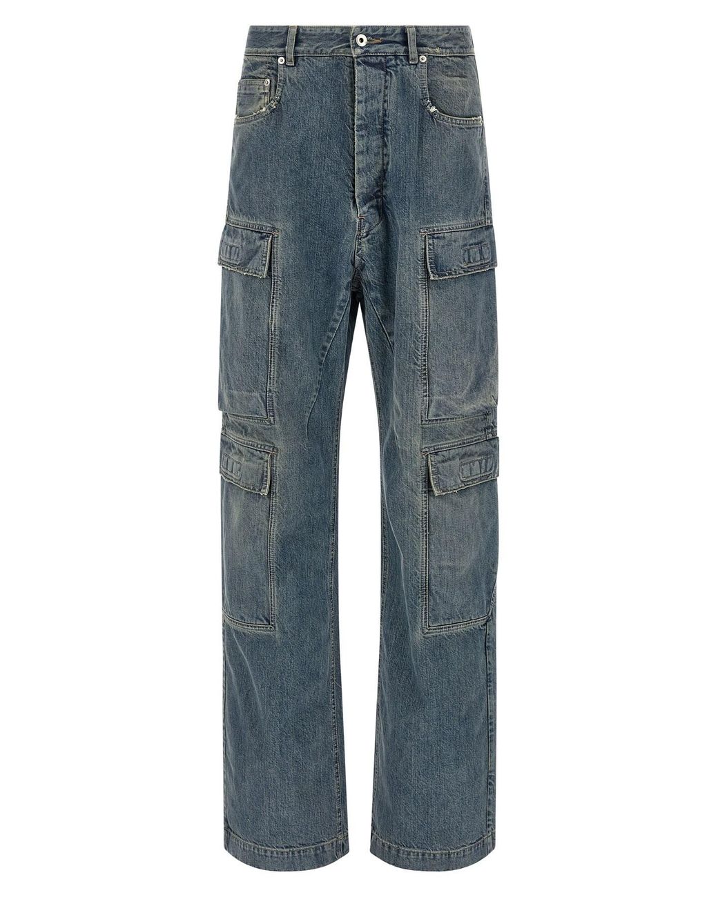 Rick Owens Blue 'double Cargo' Jeans for men