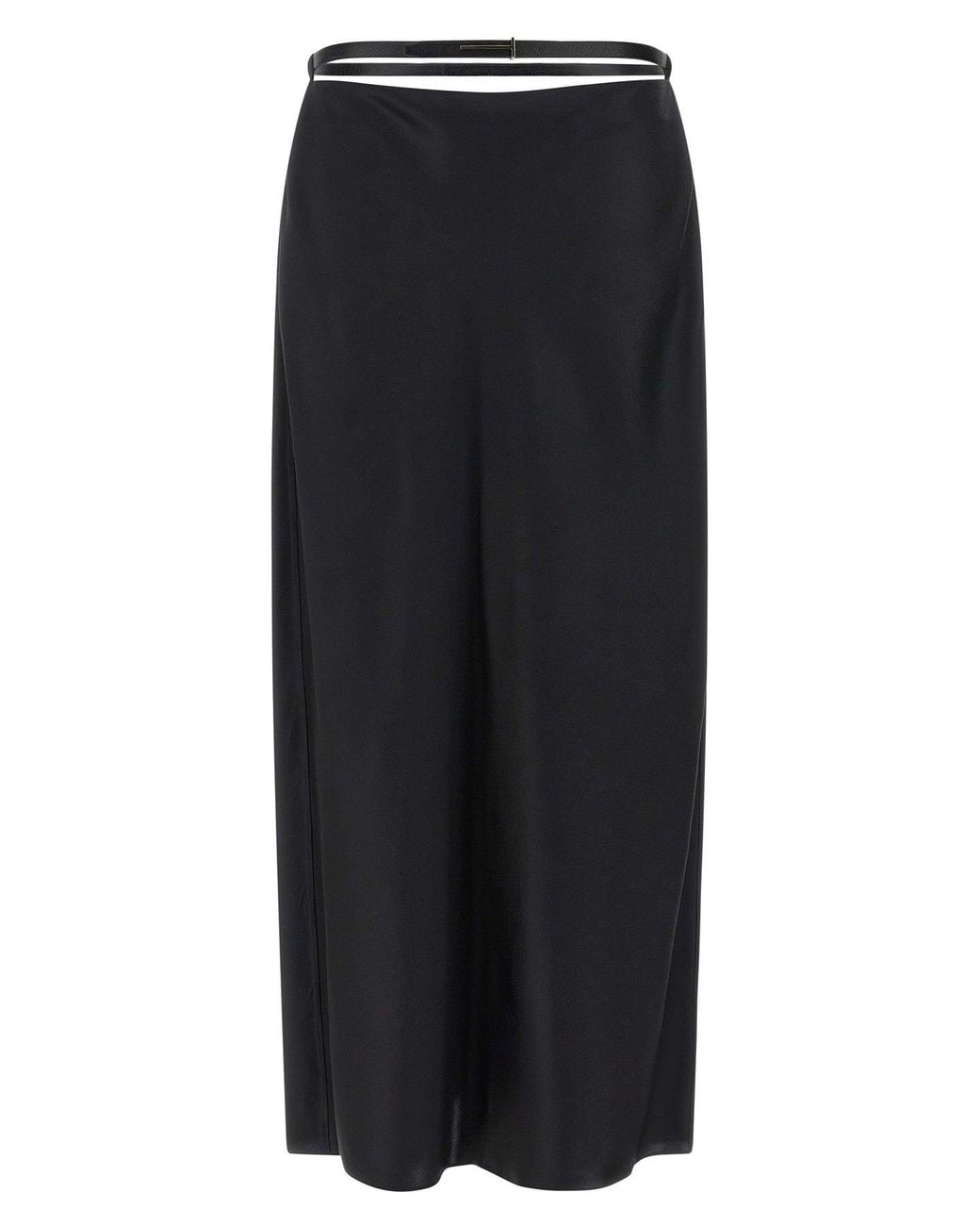 Tom Ford Black Skirt 'Silk Satin Ankle Length Bias'