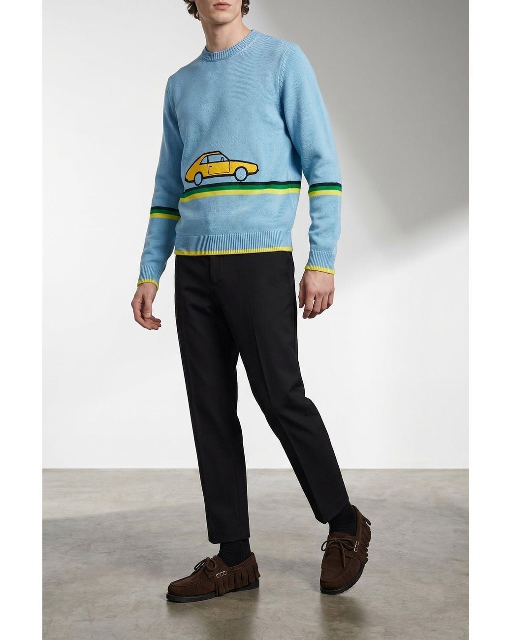 J.W. Anderson Blue J. W.Anderson 'Car' Sweater for men