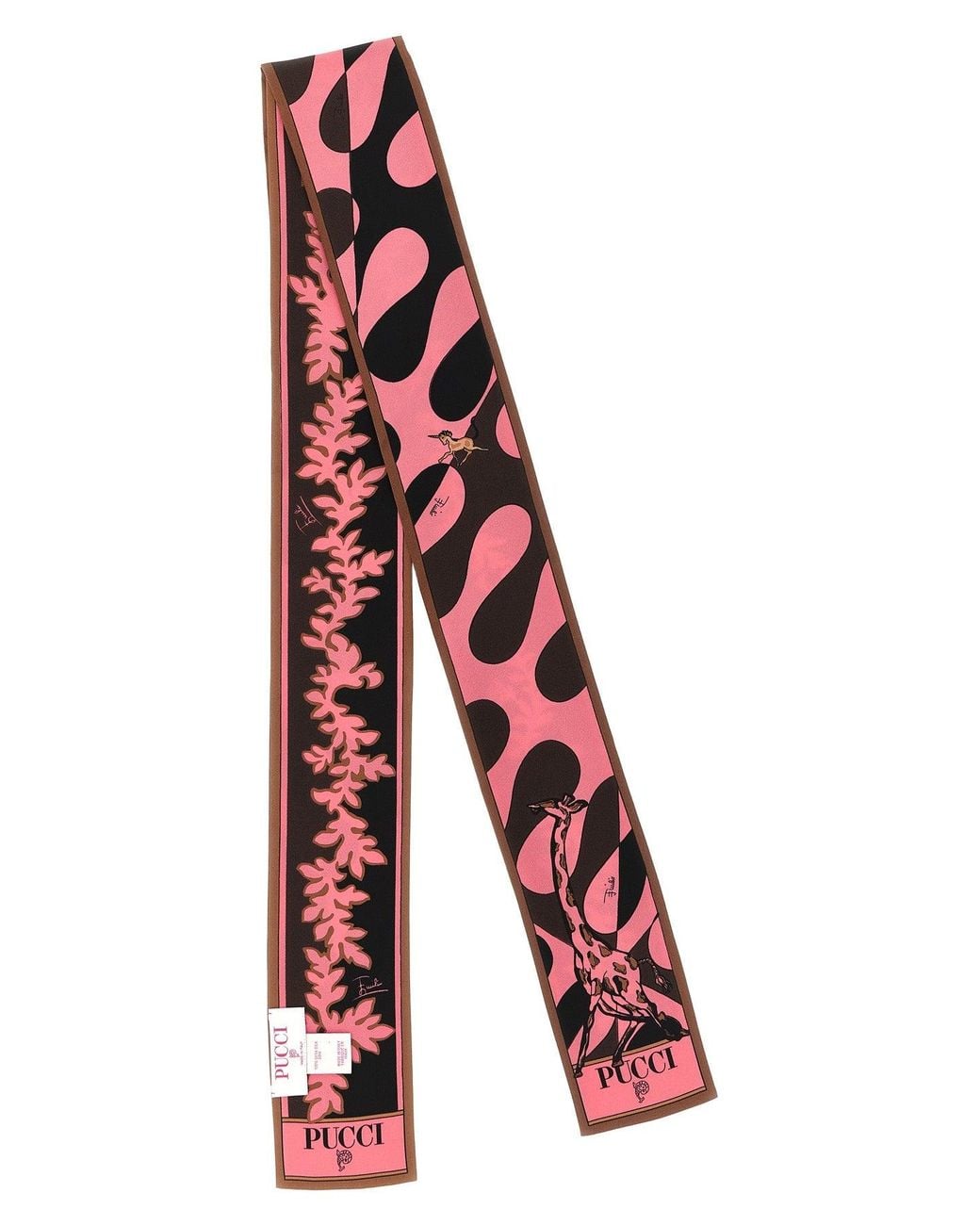 Emilio Pucci Red Mixed Print Silk Bandeau