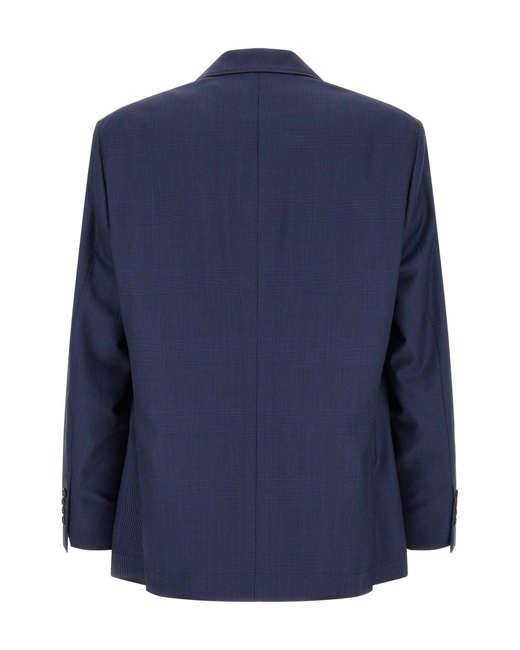 Brunello Cucinelli Blue Prince Of Wales Blazer for men