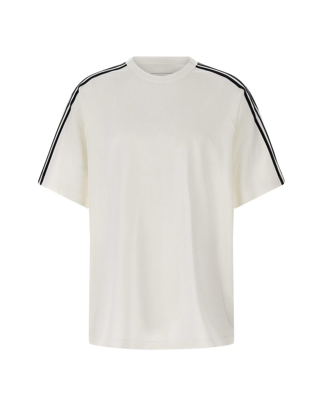 Y-3 White ' Short Sleeve Tee 3-stripes' T-shirt