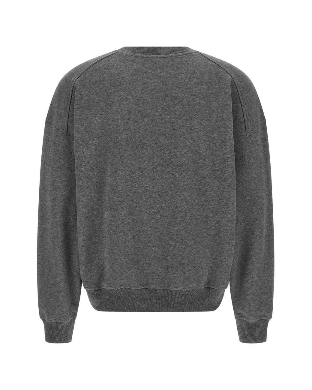 Brunello Cucinelli Gray Cotton Sweatshirt With Monili Crest