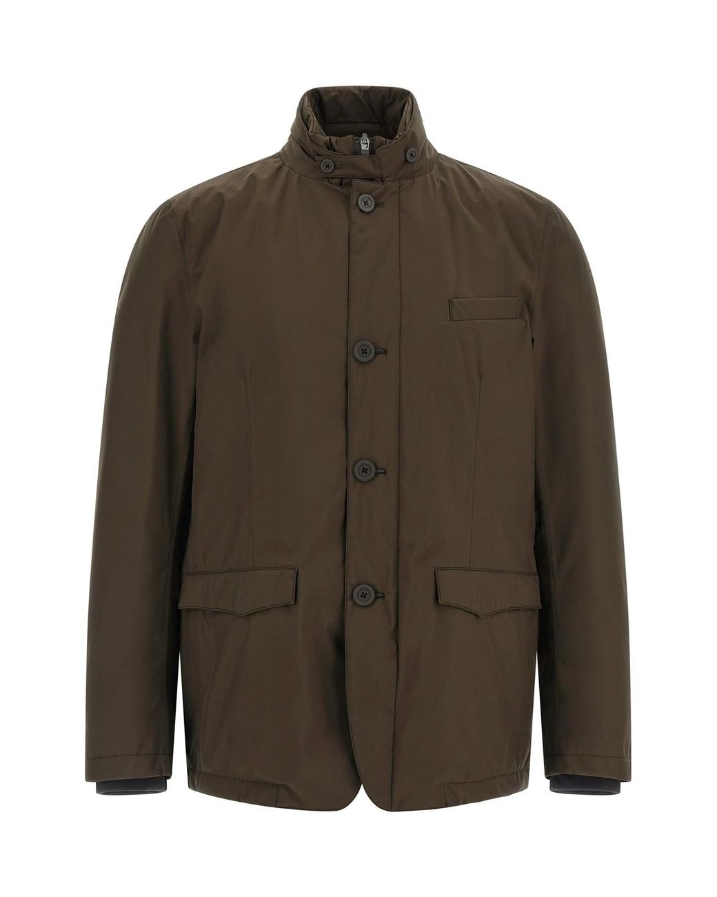 Herno Brown Bib Insert Jacket for men