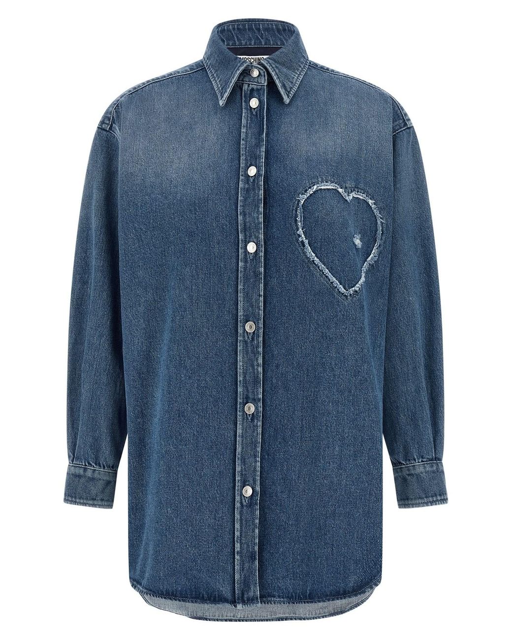 Moschino Blue 'heart' Shirt