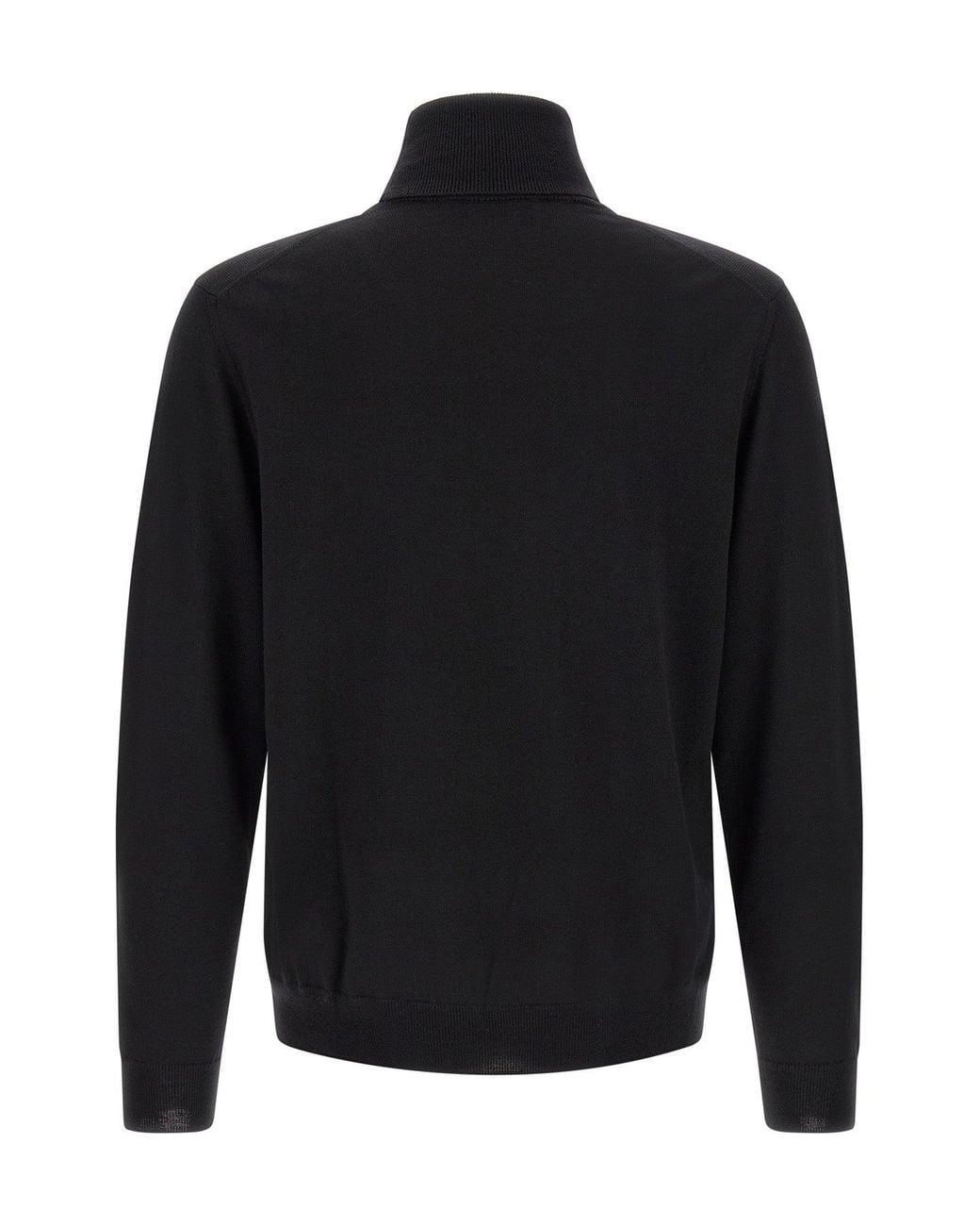 Zanone Black Turtleneck Sweater for men