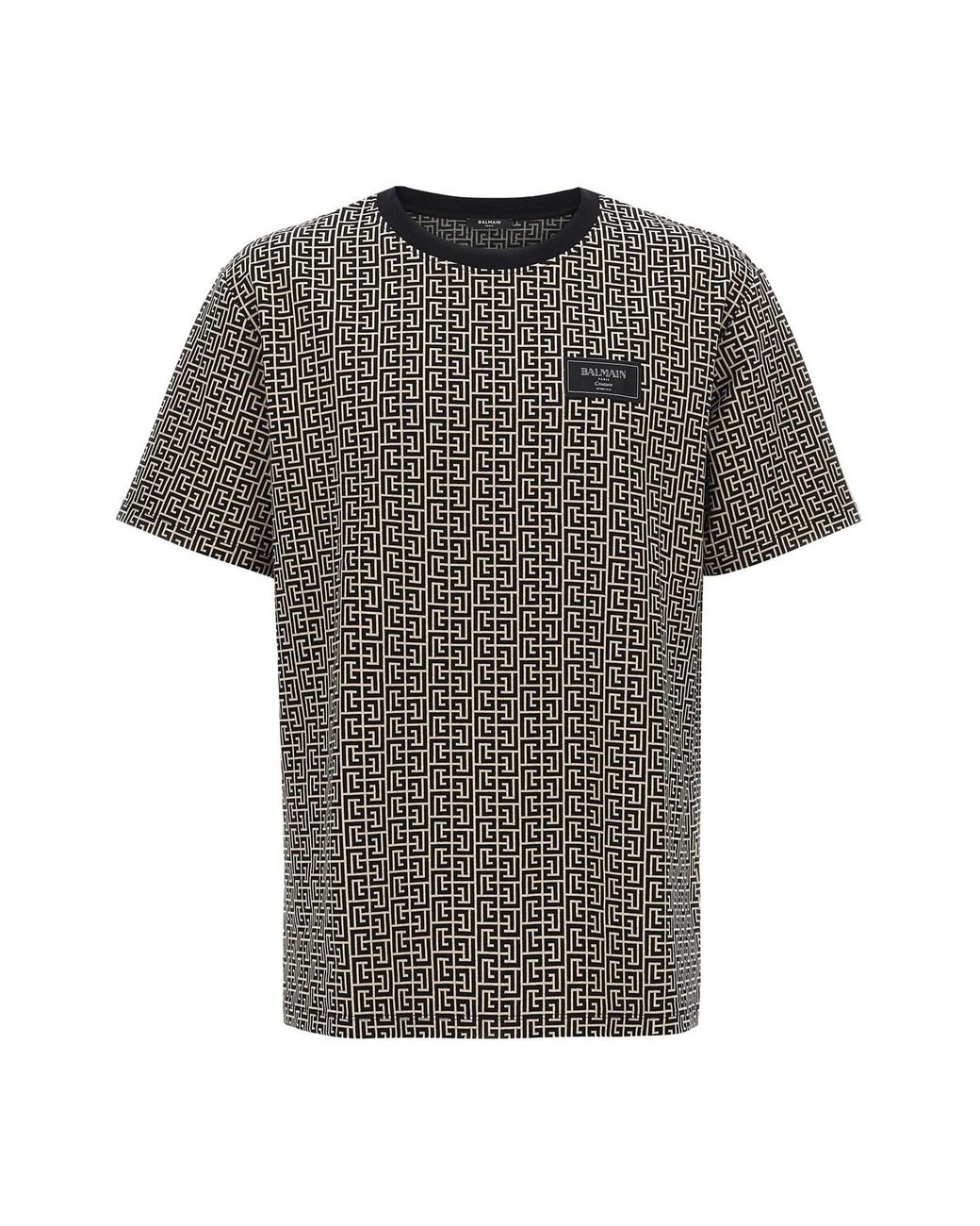 Balmain Gray 'pb' T-shirt for men