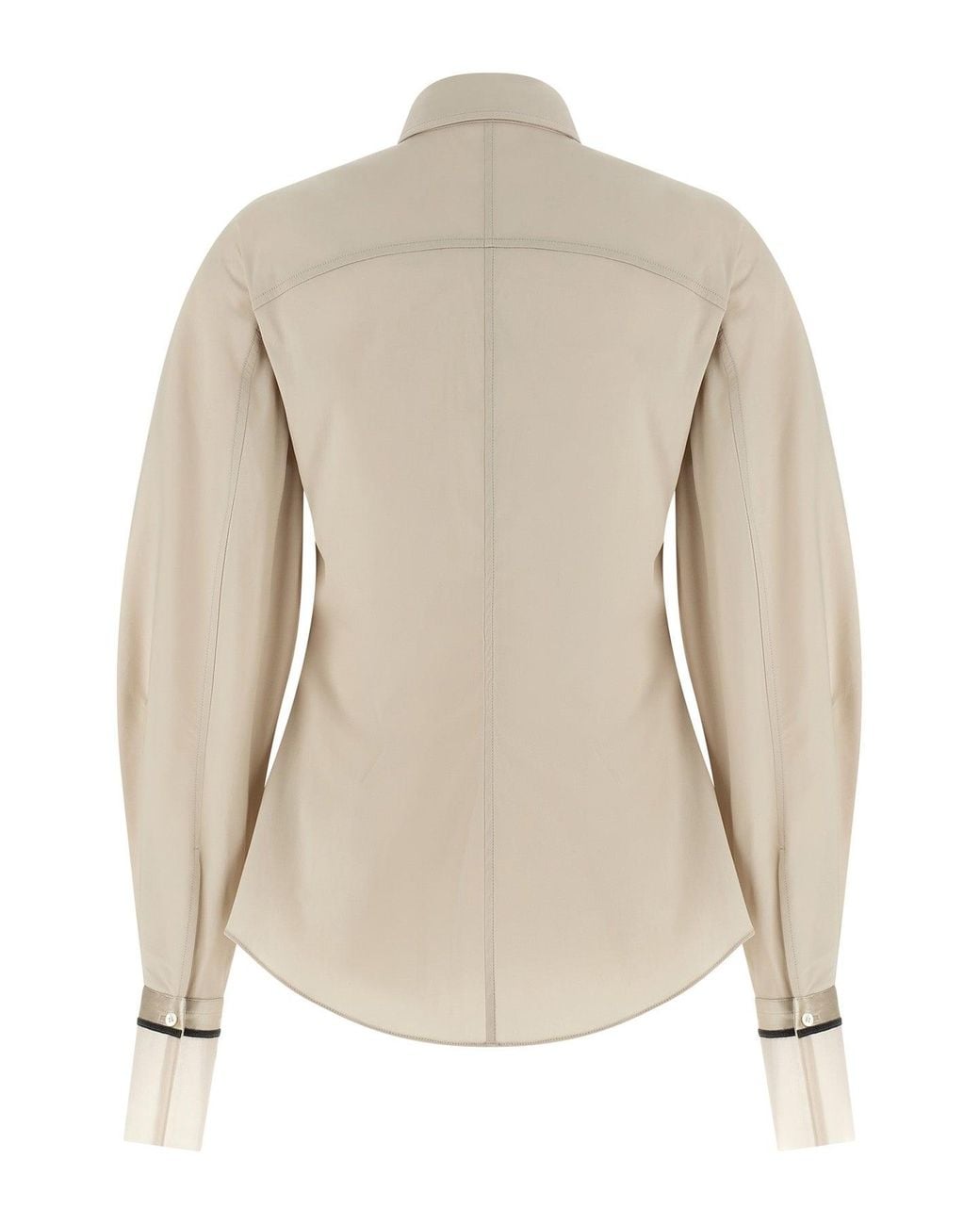 Brunello Cucinelli Natural Shiny Cuffs Shirt