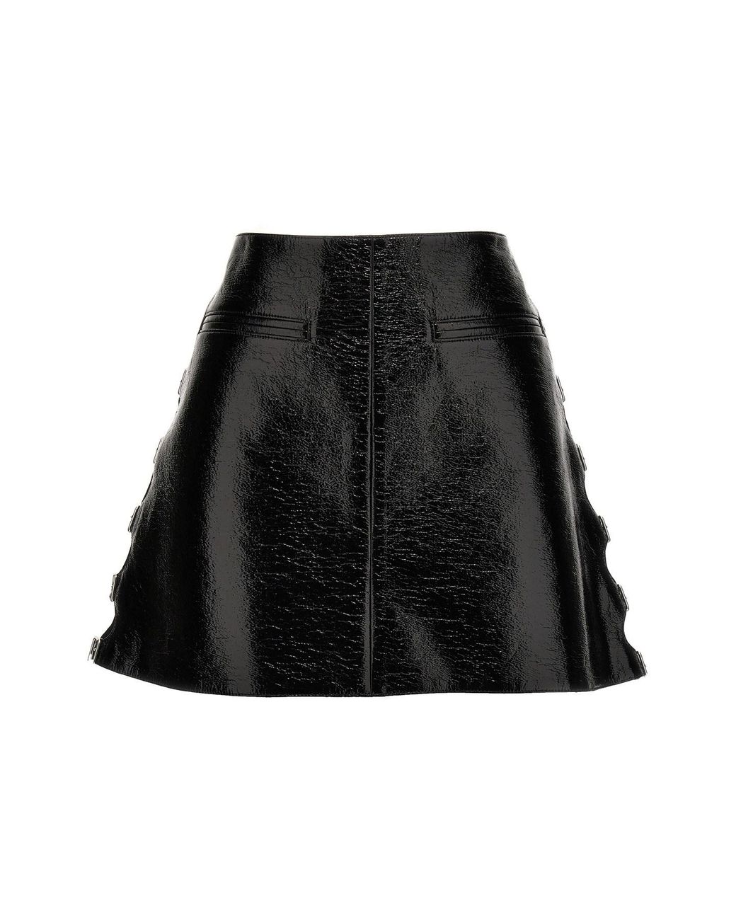 Courreges Black Vinyl Miniskirt