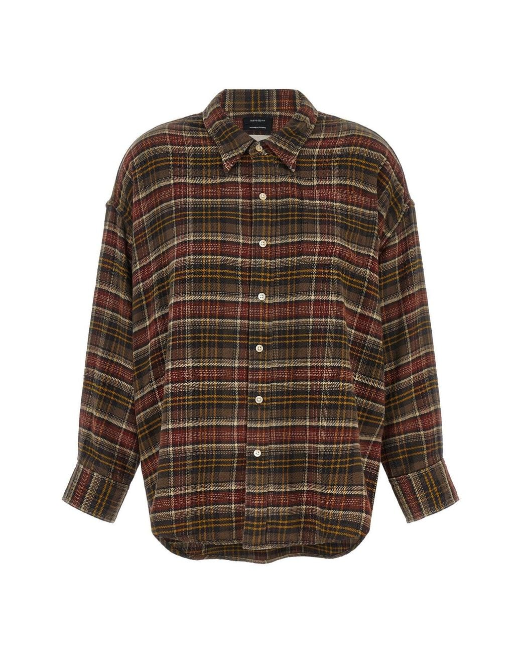 R13 Brown Plaid Shirt