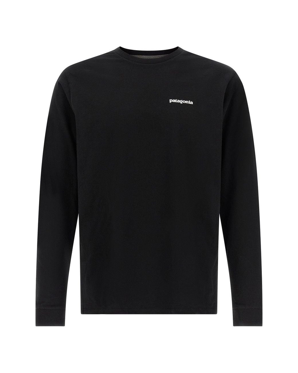 Patagonia Black Long-Sleeved T-Shirt With Ribbed Cuffs for men