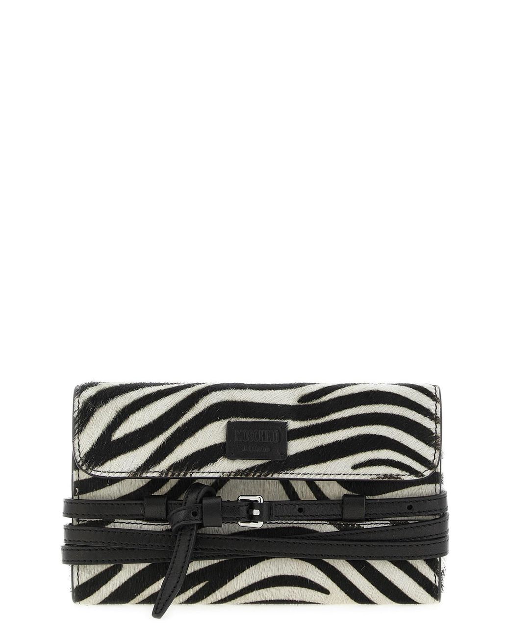 Moschino Black 'tie Me' Wallet On Chain