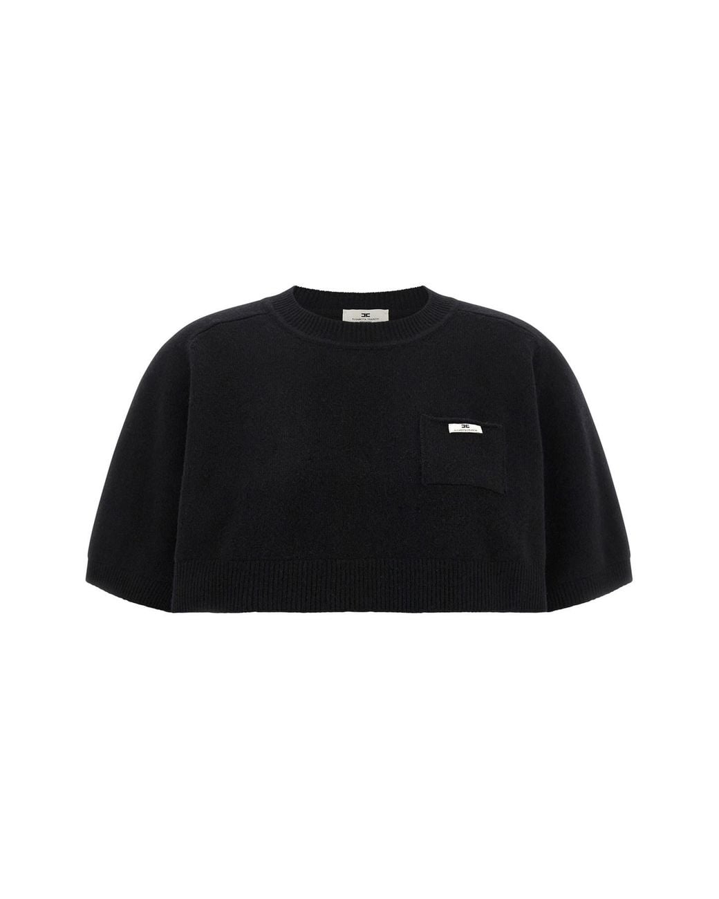 Elisabetta Franchi Black Wool And Cashmere Top