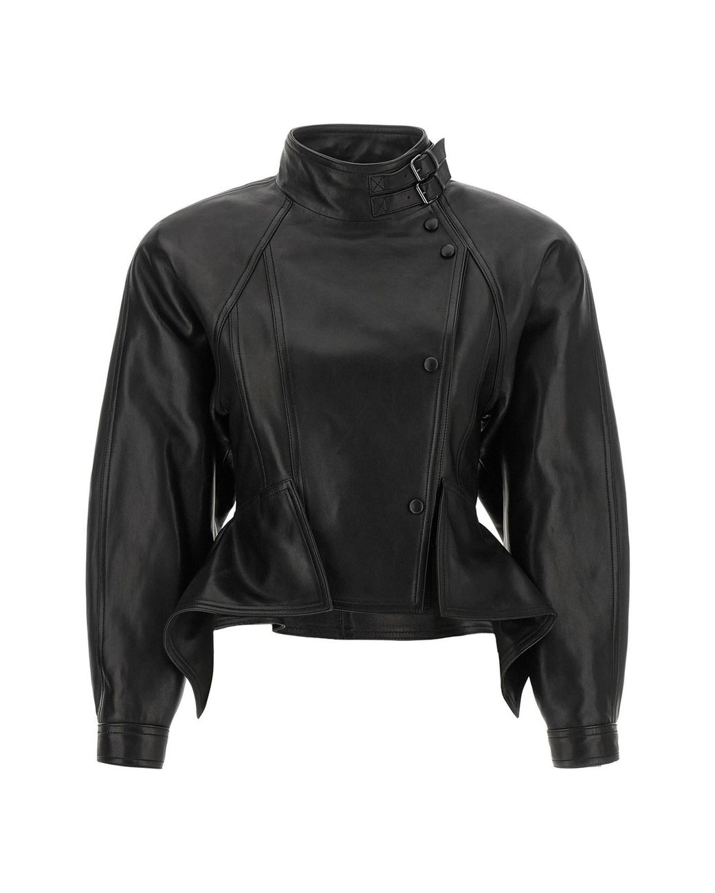 Balmain Black 'iconica' Leather Jacket