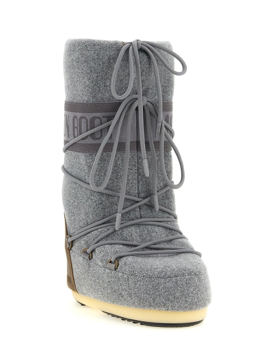 Moon Boot Gray Icon Nubuck Felt' Boot