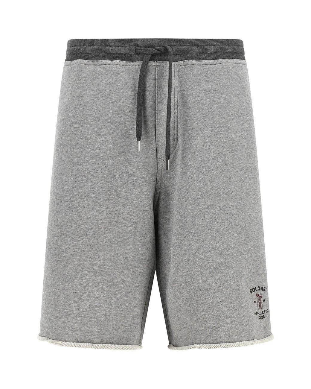Brunello Cucinelli Gray Solomei Athletic Club Bermuda Shorts for men