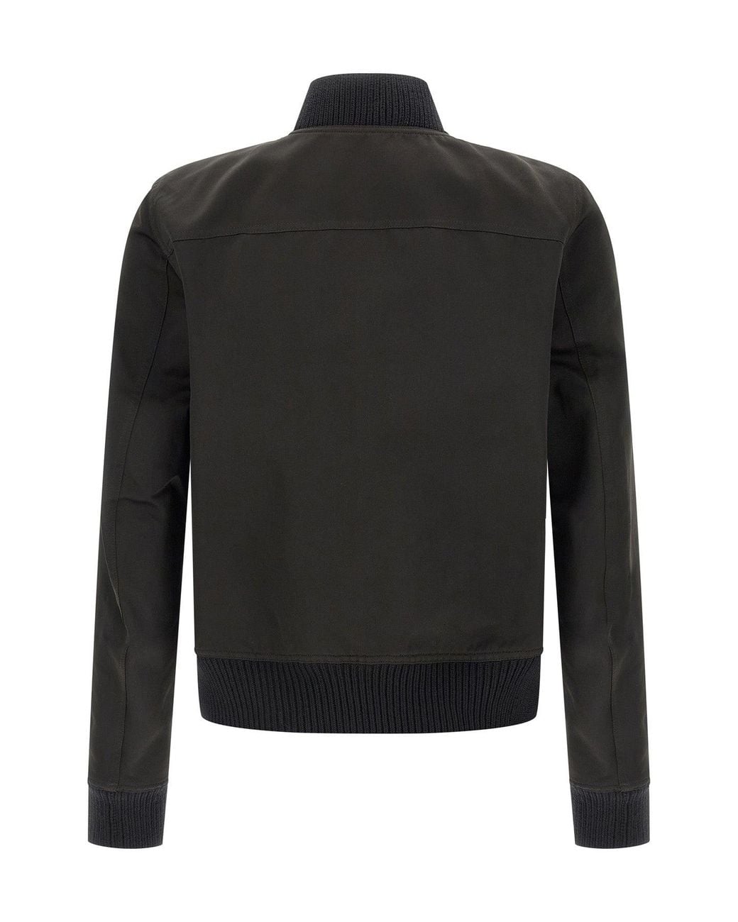 Rick Owens Black Bomber With Diagonal Zips for men
