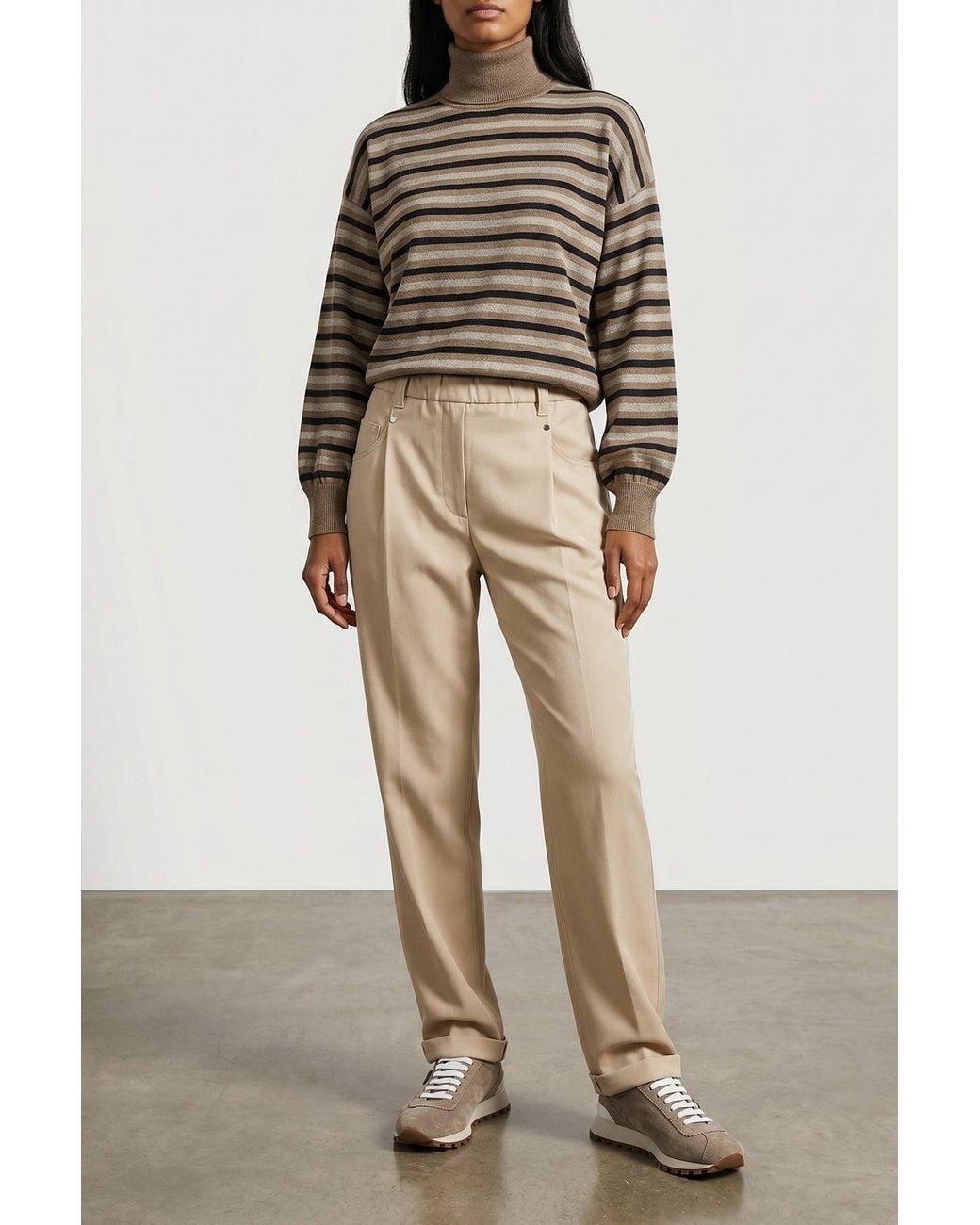Brunello Cucinelli Multicolor 'Sparkling Stripes' Sweater