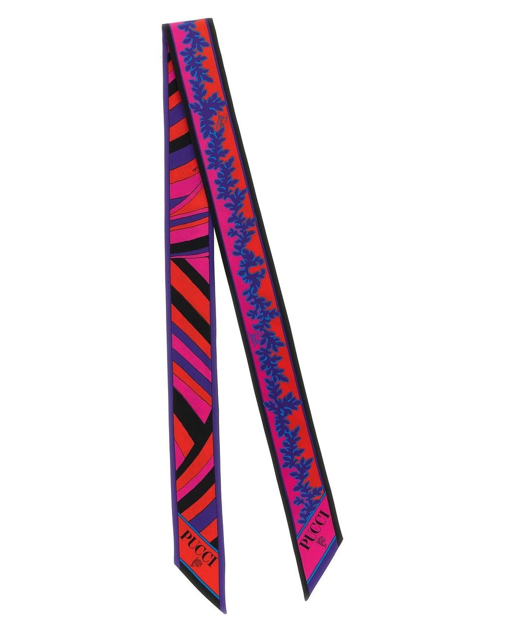 Emilio Pucci Red Mixed Print Silk Bandeau