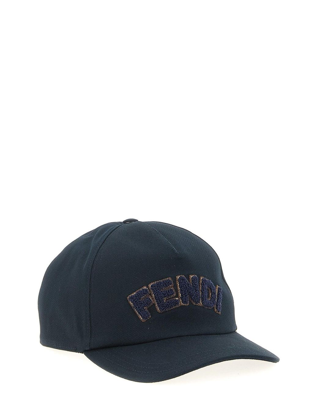 Fendi Blue Baseball Cap 'Baseball Cotone Patch' for men