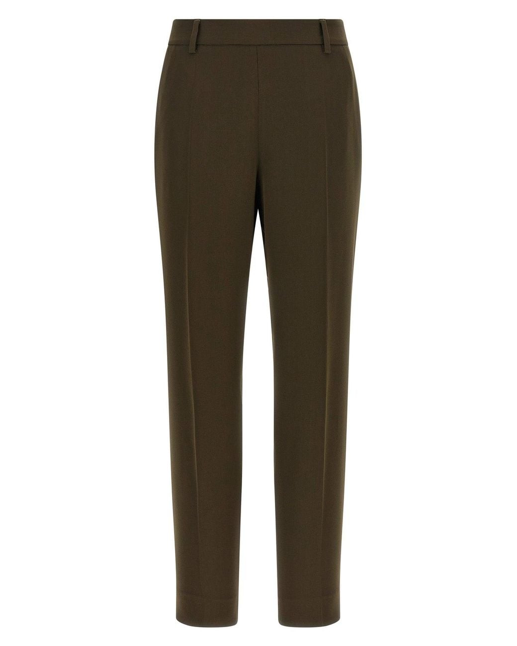 Alberto Biani Green Trousers With Elasticated Waistband