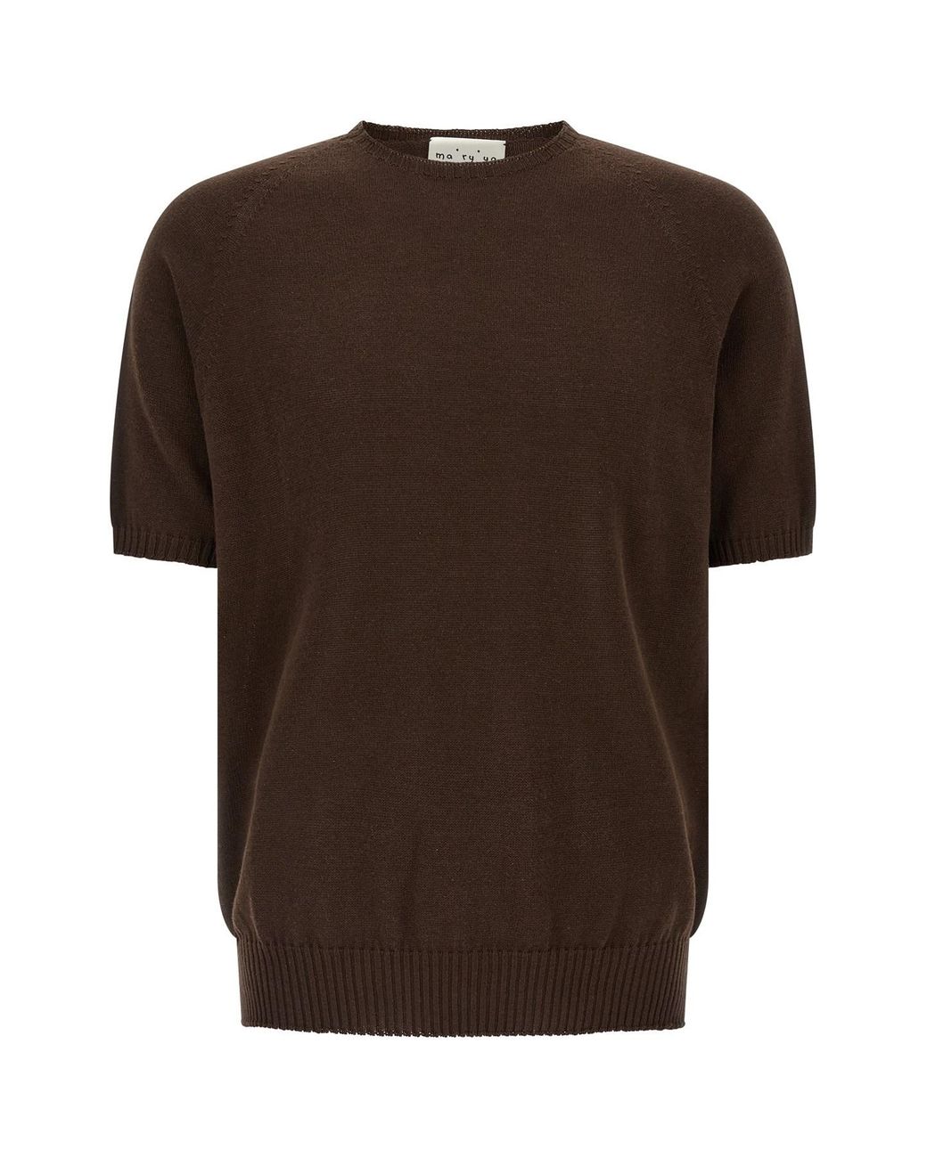 Ma'ry'ya Brown Cotton Sweater for men