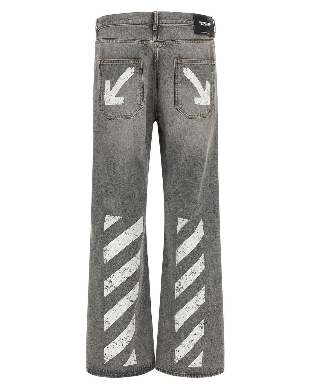 Off-White c/o Virgil Abloh Gray 'Half Arrow Diag Slim' Jeans for men