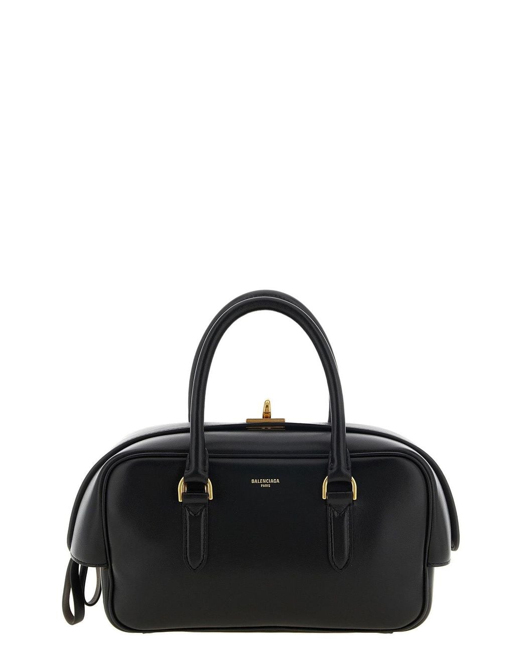 Balenciaga Black Small 'Bowling Le 7' Handbag