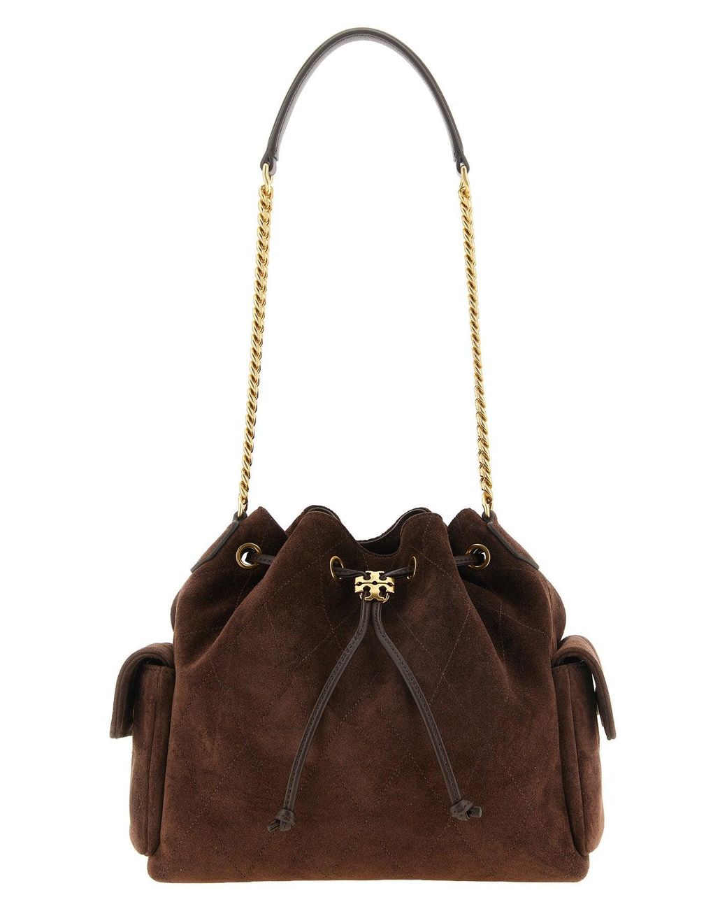 Tory Burch Brown Charlie Medium Shoulder Bag