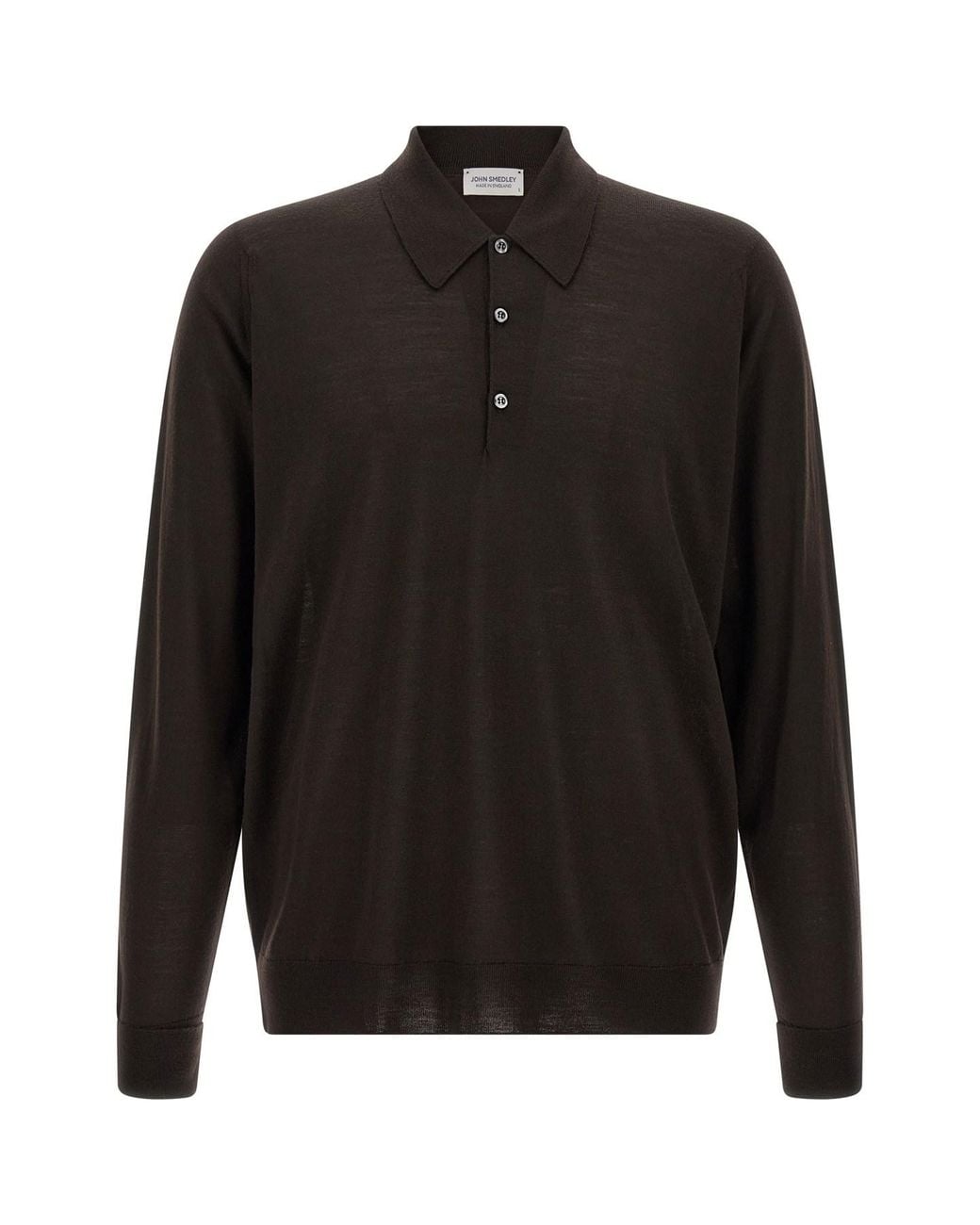 John Smedley Black 'Dorset' Polo Shirt for men