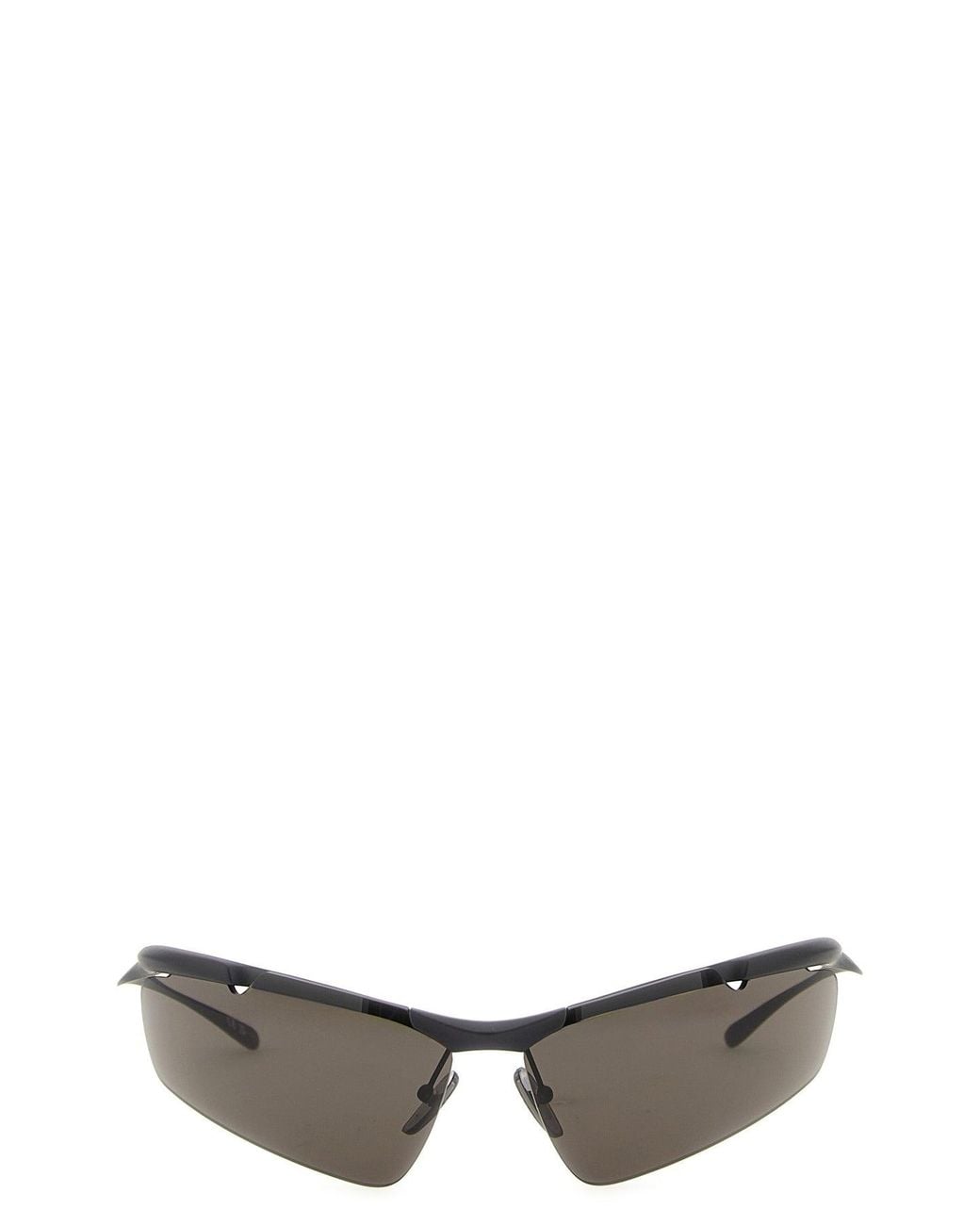 Balenciaga White "Boomerang" Sunglasses for men