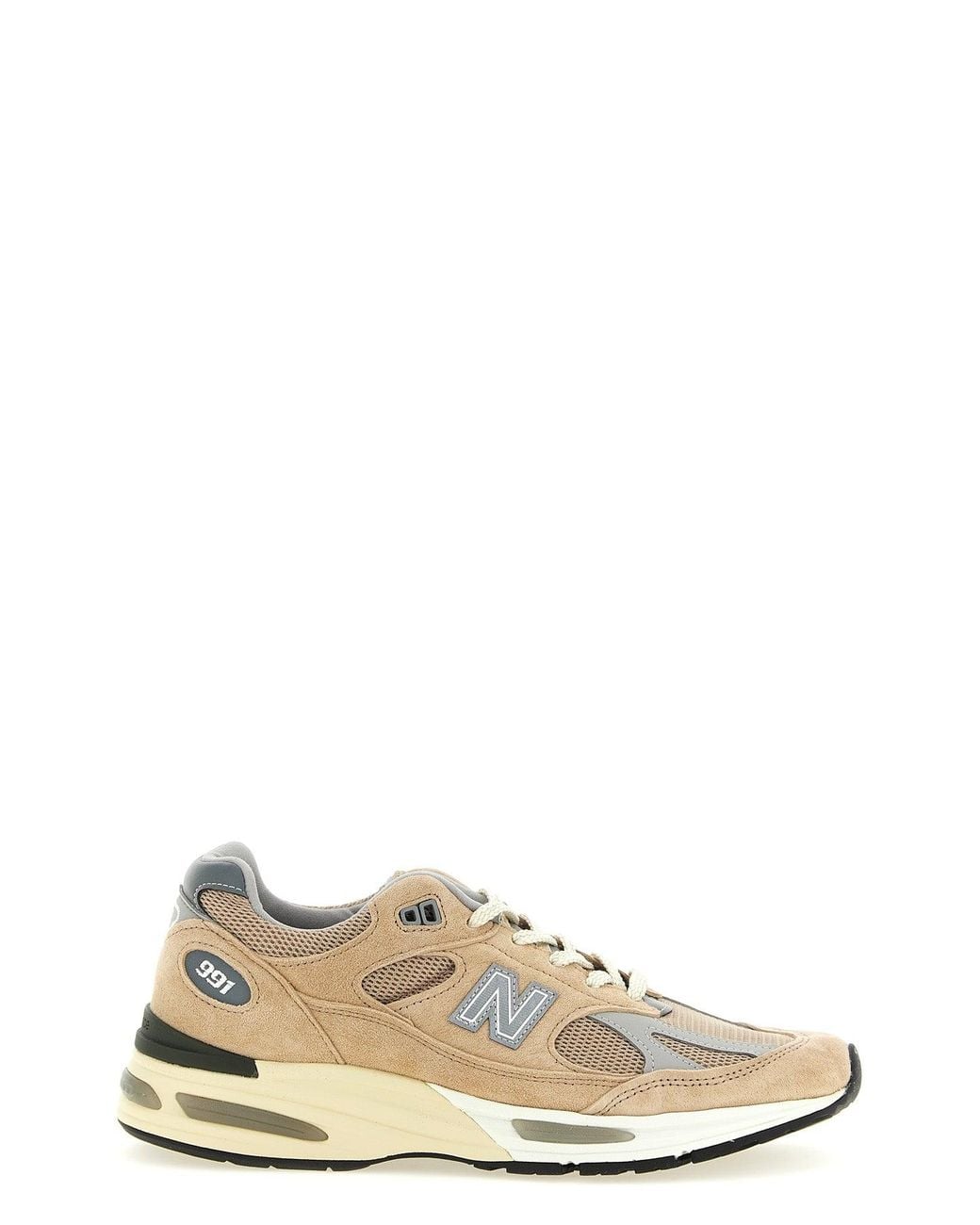 New Balance Natural Suede And Mesh Sneaker