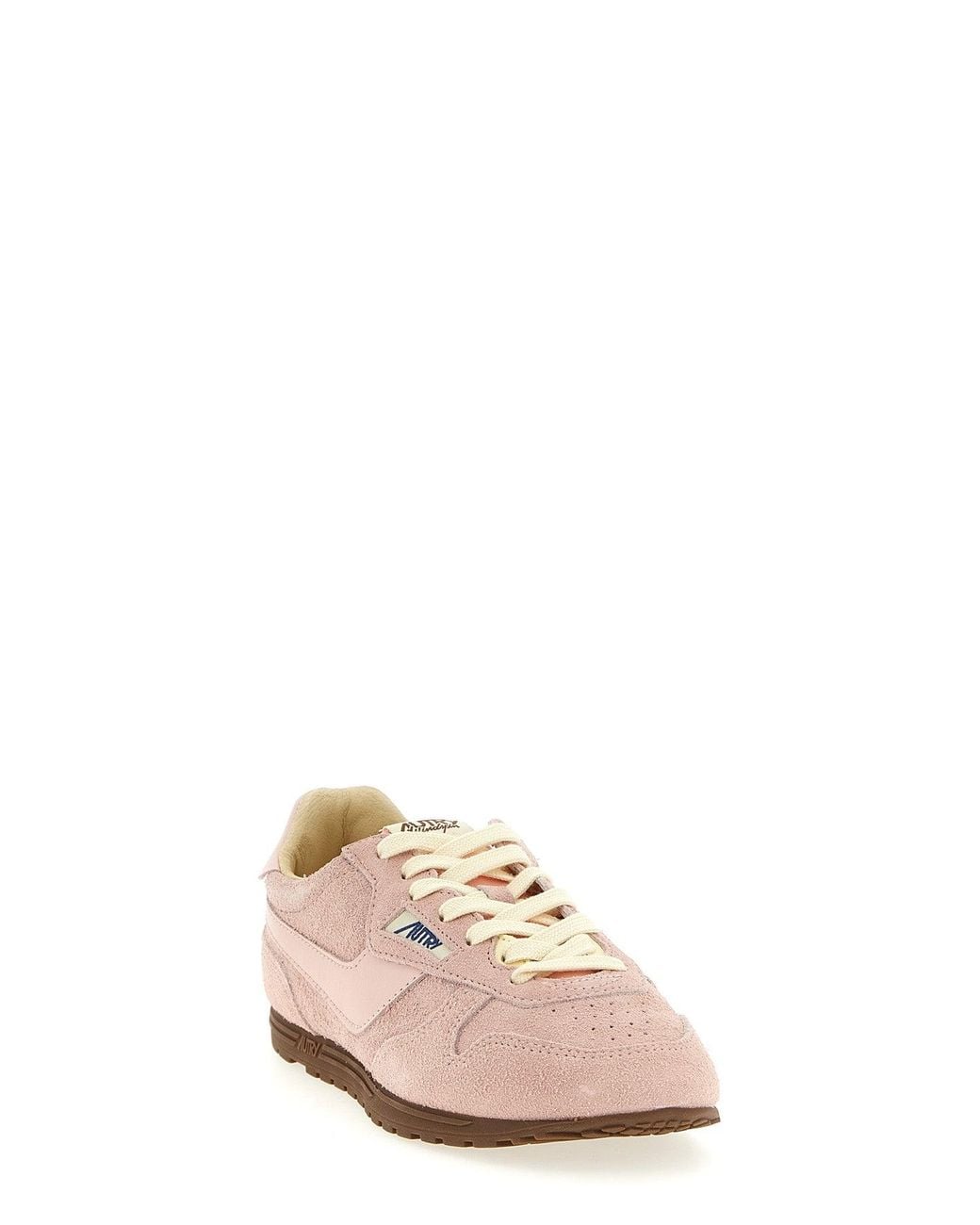 Autry Pink Suede Leather Sneaker