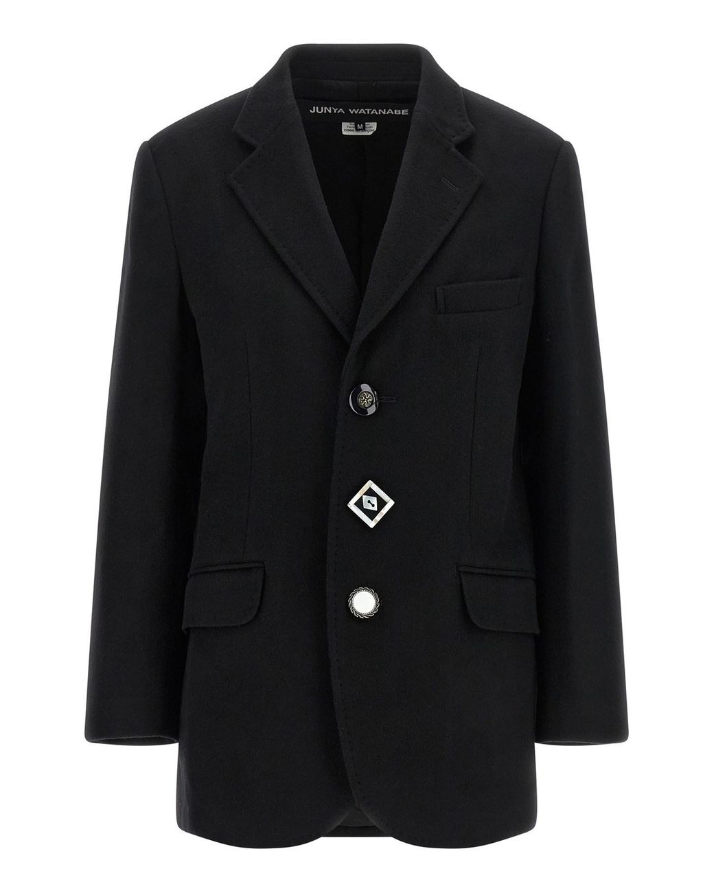 Junya Watanabe Black Jewel Button Coat
