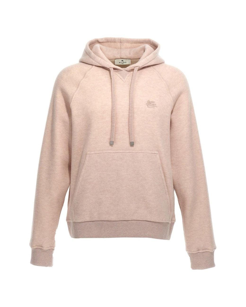 Etro Pink Hoodie 'Logo Embroidery' for men