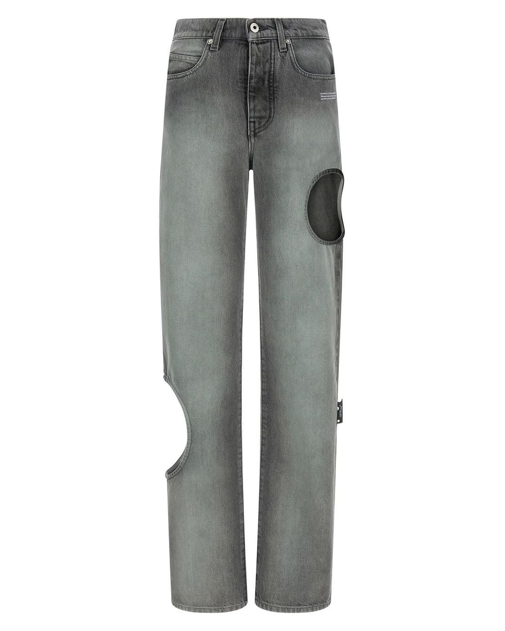Off-White c/o Virgil Abloh Gray Jeans 'Spray New Meteor'
