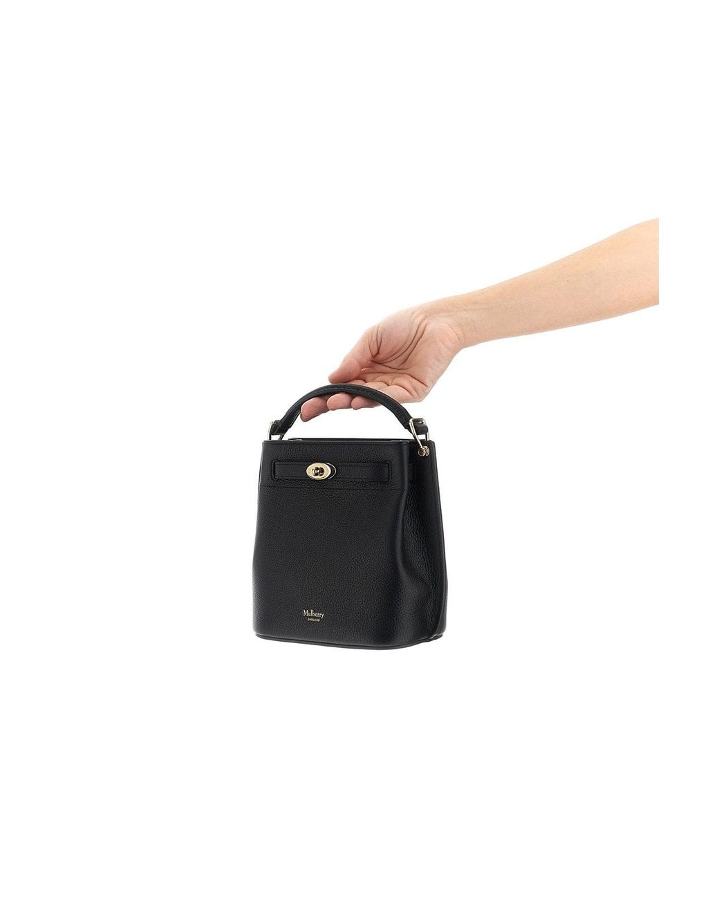 Secchiello 'Islington' Mini di Mulberry in Black