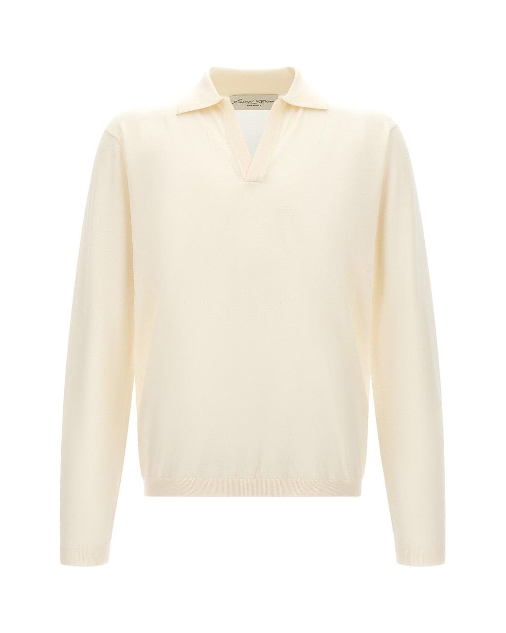 LARMERI STUDIO White The 'Touch' Polo for men