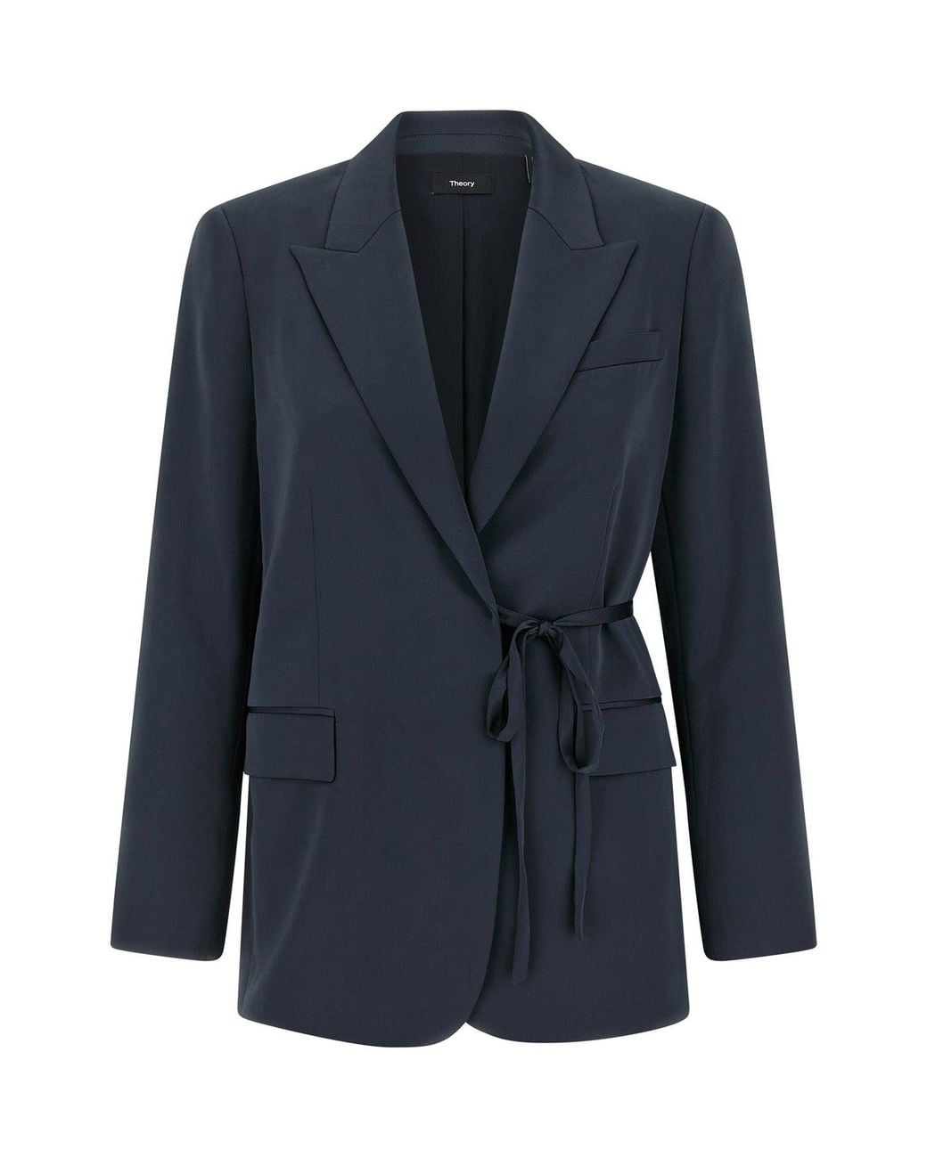 Theory Blue Blazer 'Tie Waist'