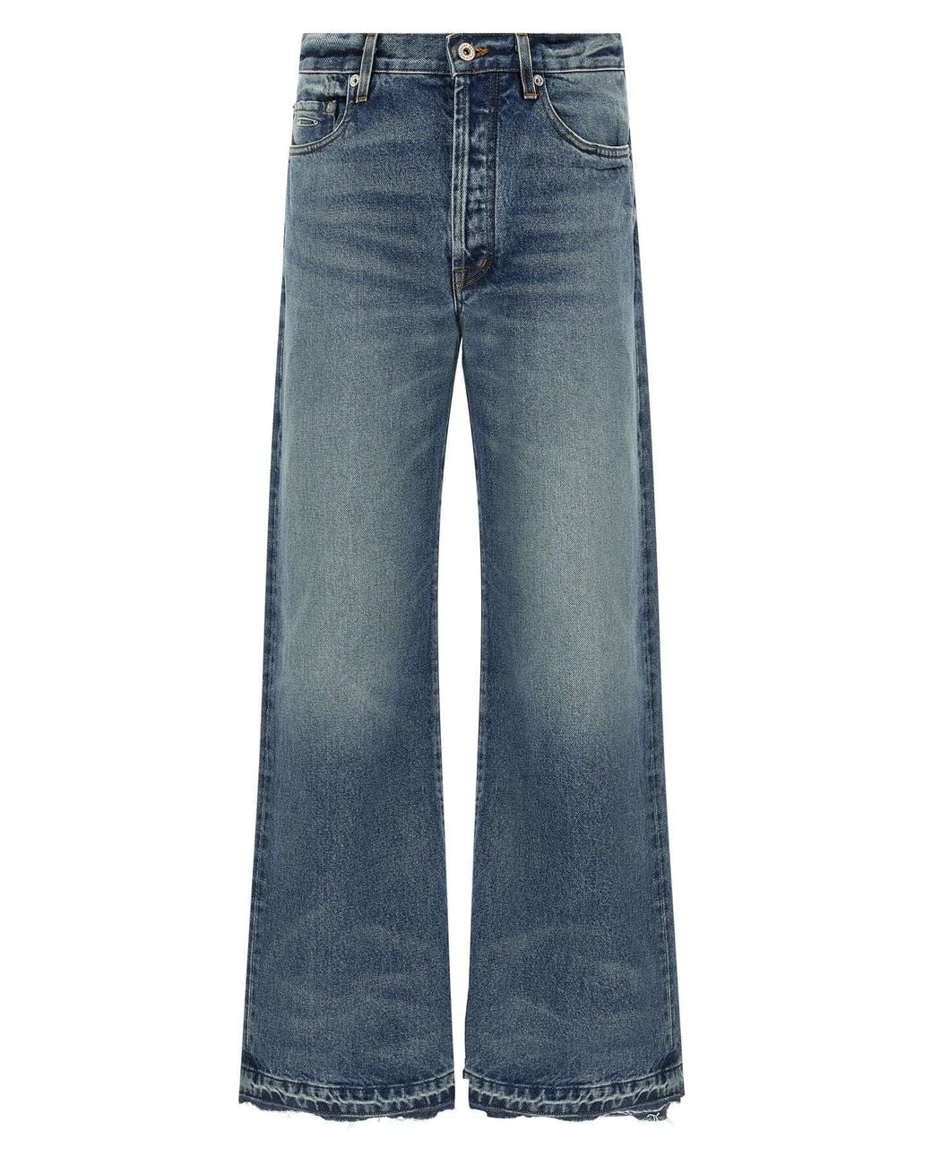 GALLERY DEPT. Blue Jeans With Embroidered Safety Pin Detail for men