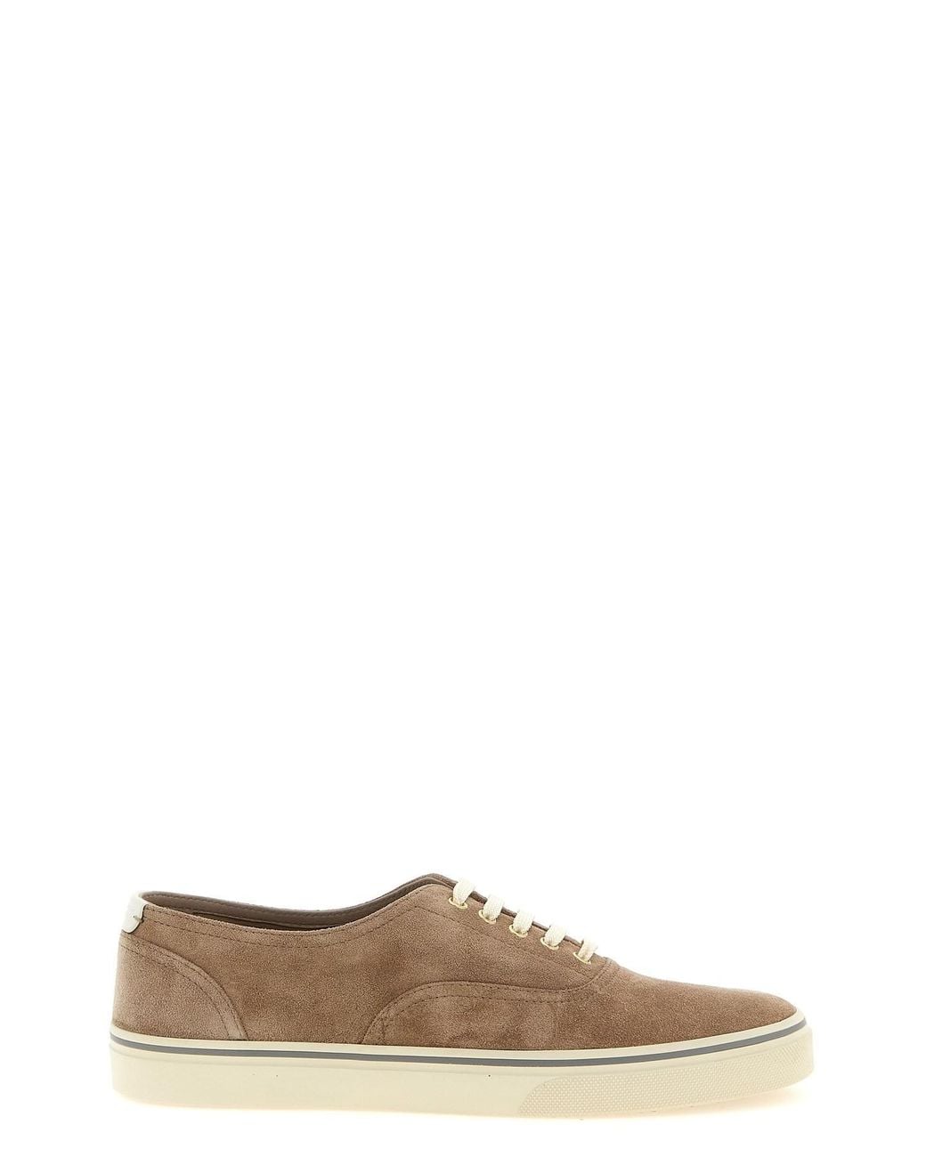 Brunello Cucinelli Brown Suede Sneakers for men