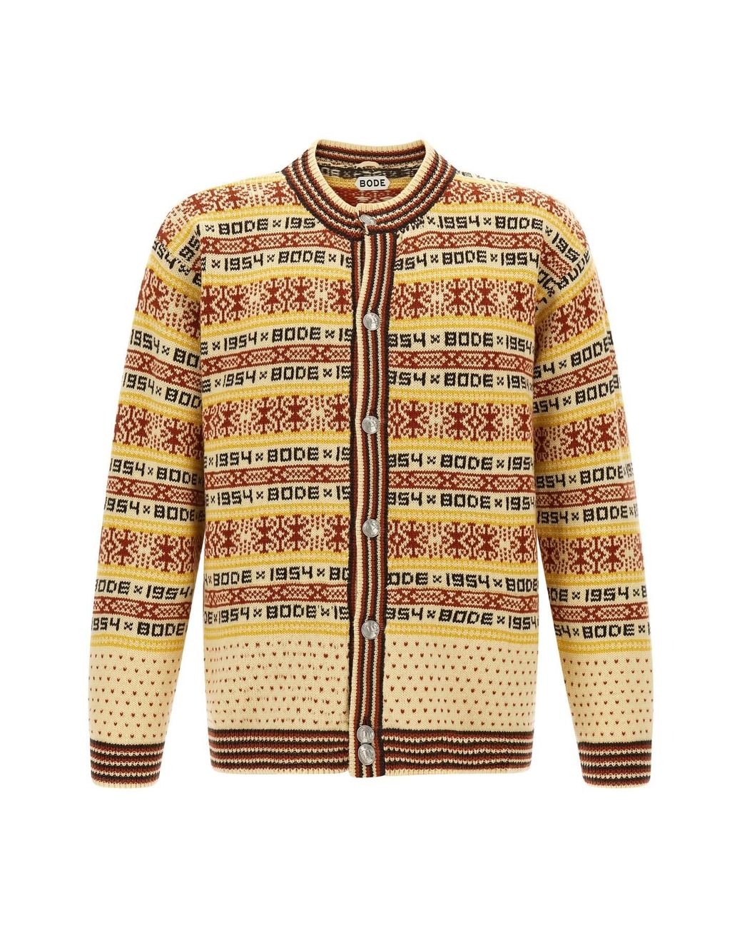Bode Metallic 'marzipan' Cardigan for men