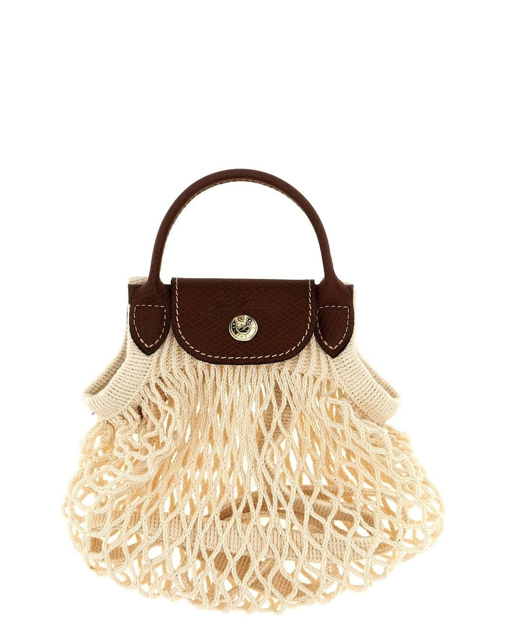 Longchamp Metallic Crossbody Bag 'Le Pliage Filet Xs'