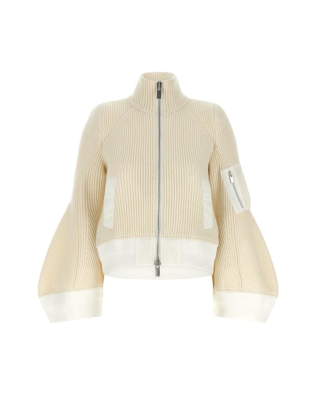 Sacai Natural Blouson With Flared Sleeves