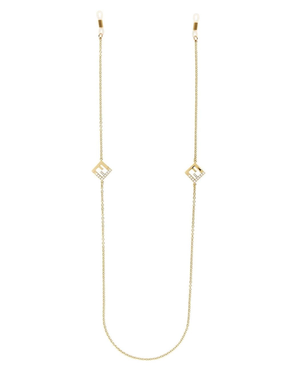 Fendi White Ff Glasses Chain