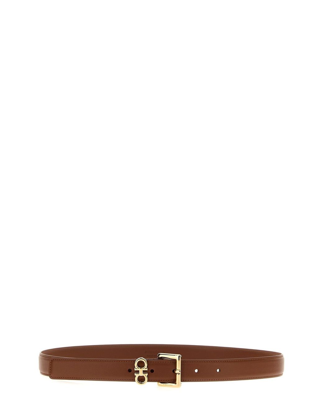 Ferragamo White Gancini Belt