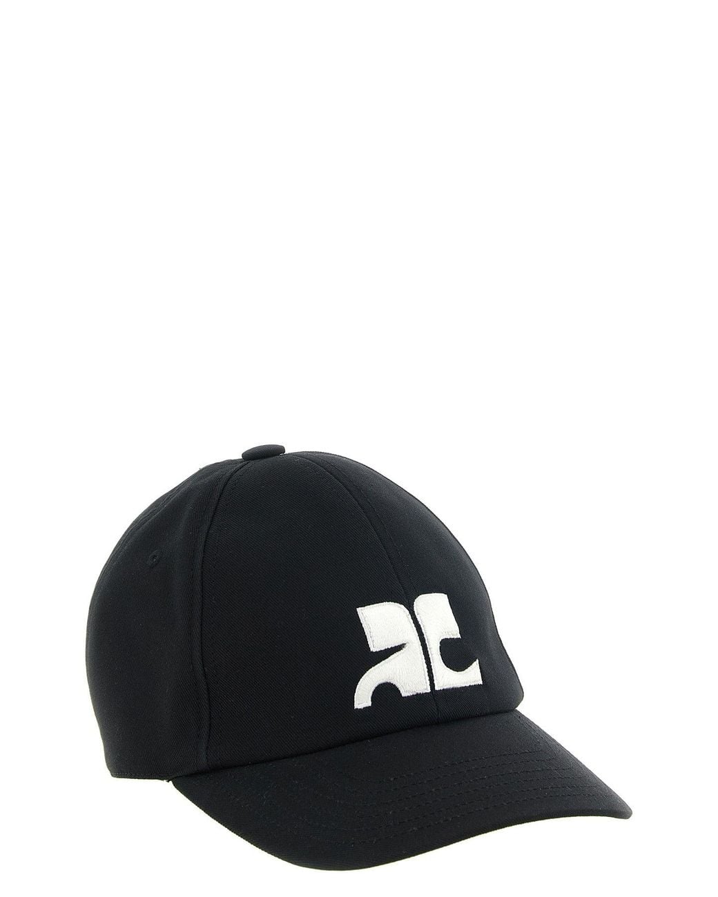 Courreges Blue Ac Logo Cotton Cap