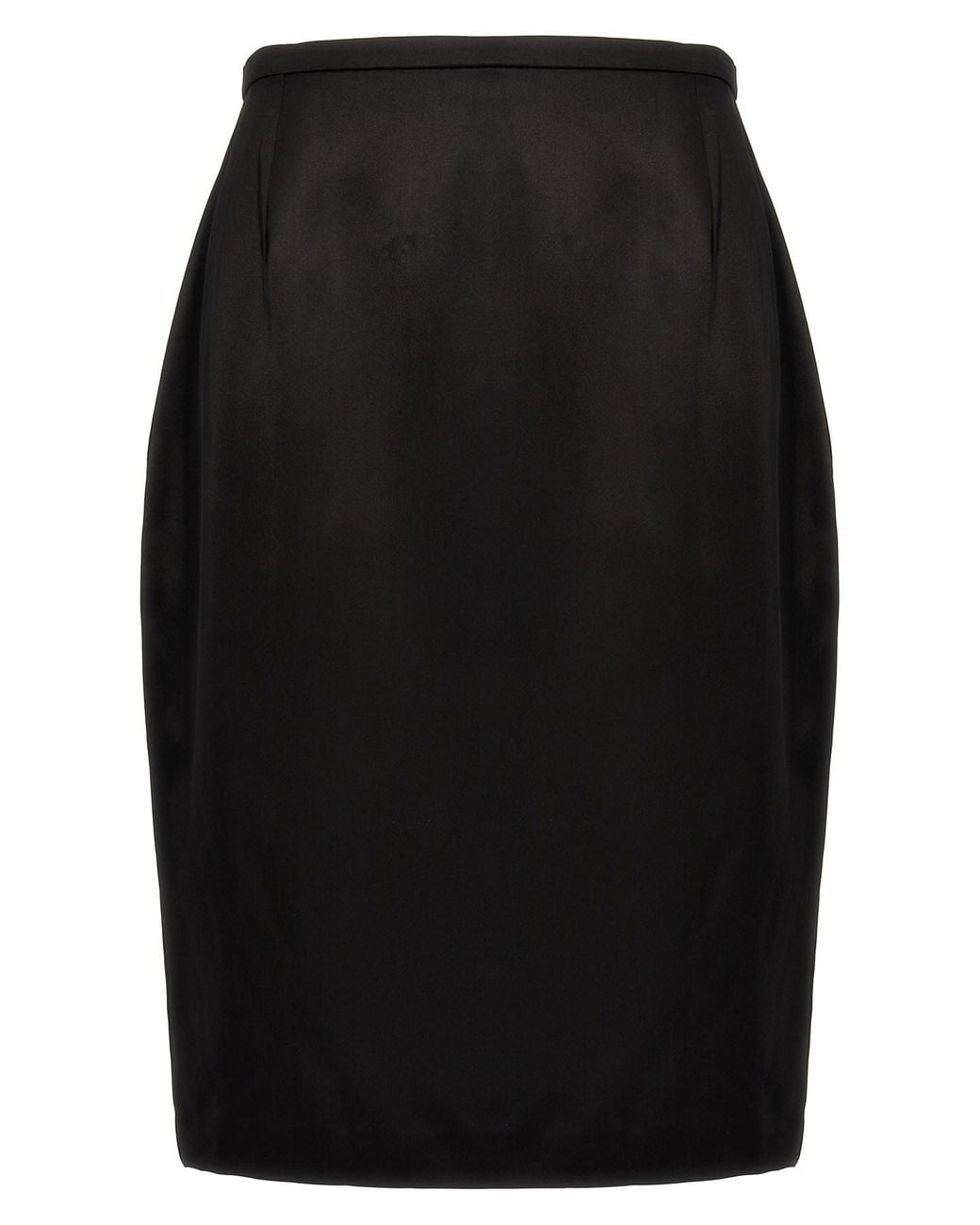 Saint Laurent Black Satin Skirt