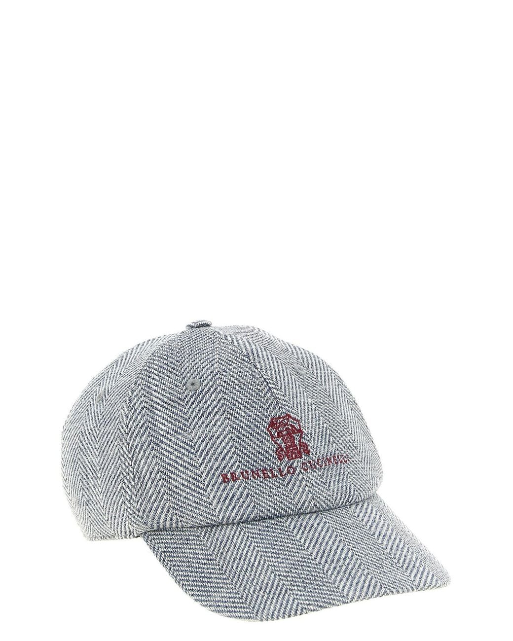 Brunello Cucinelli Gray Sartorial Baseball Cap for men