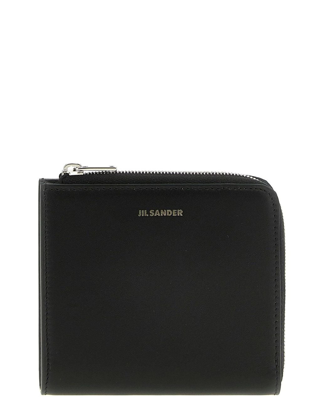Jil Sander Black Leather Wallet With Embossed Logo for men